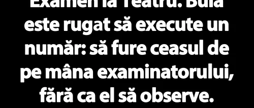 BANC | Bulă dă examen la Teatru