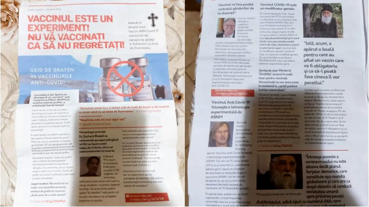 Revistă cu știri anti vaccin-COVID, distribuită în mai multe județe din țară