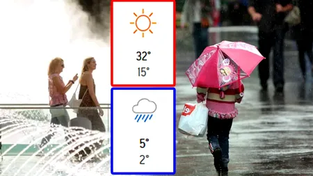 Alertă meteo Accuweather: Temperaturile scad de la 32 la 3 grade Celsius, în doar 48 de ore, în România