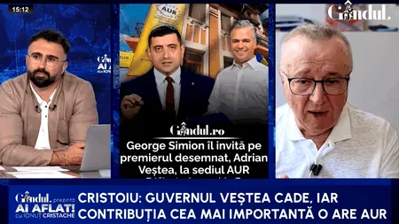 Cristoiu, scos din sărite de declarațiile lui George Simion: M-am despărțit de AUR și de Călin Georgescu