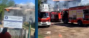 Panică la sediul unei primării din Dolj: A luat foc acoperișul clădirii, iar planșeul de la etajul 1 s-a PRĂBUȘIT / ISU: „Nu sunt victime”
