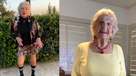 Bătrâna de 92 de ani care purta fustă scurtă și dansa step, virală pe TikTok. A dovedi că te poți bucura de viață la orice vârstă