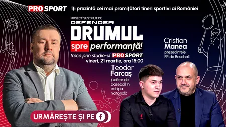Emisiunea „Drumul spre performanță”, vineri, 21 martie, de la ora 15.00. Chiar există baseball în România