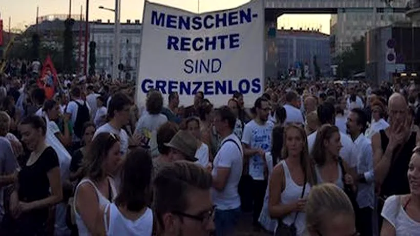 Mii de persoane au protestat la Viena față de relele tratamente la care sunt supuși imigranții