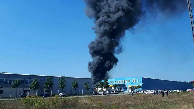 Incendiu puternic la fabrica de mobilă Dalin din Reghin 