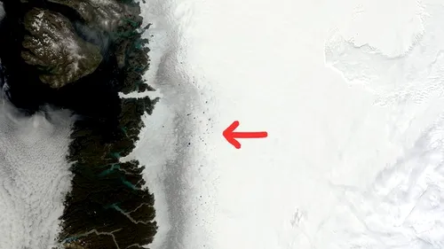 Imaginile din satelit au scos la iveală o zonă misterioasă în Groenlanda. Cercetătorii caută acum explicații