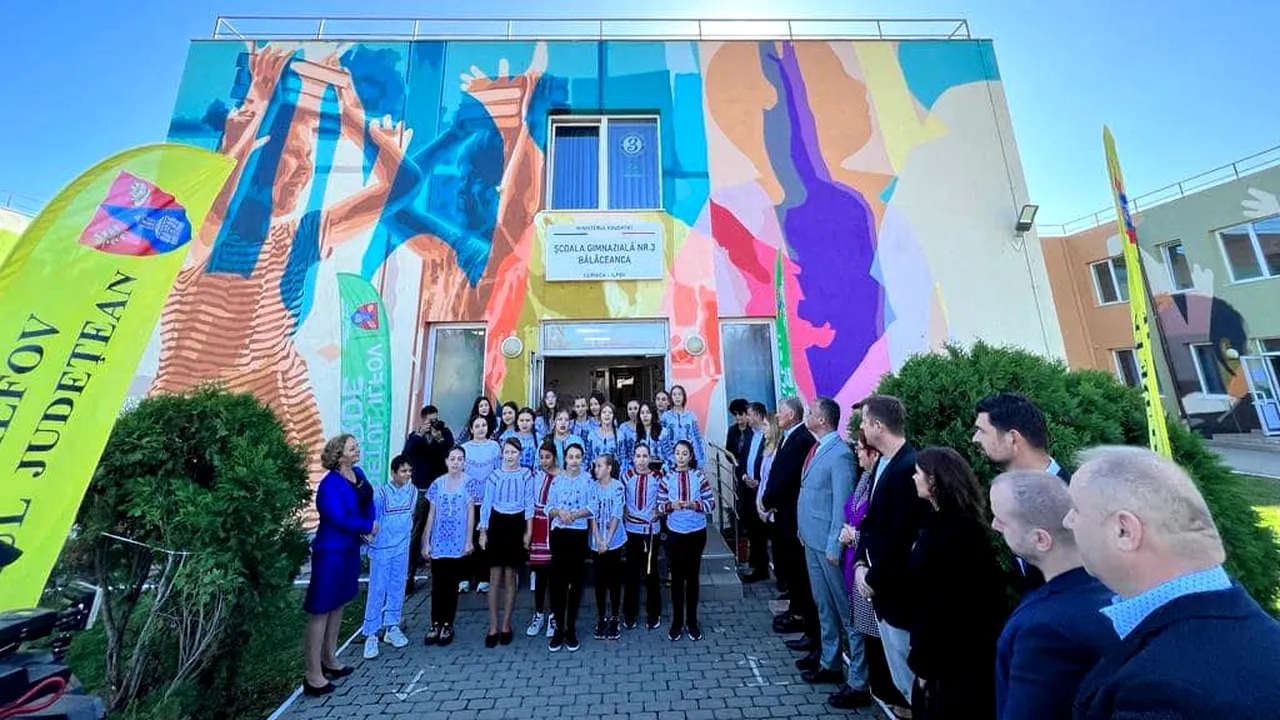 VIDEO | Școlile din Ilfov se transformă în opere de artă. Elevii vor dezvolta o legătură emoțională pozitivă cu spațiile școlare