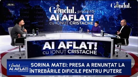 Presa, câinele de pază al puterii. Sorina Matei: Se guvernează prin frică