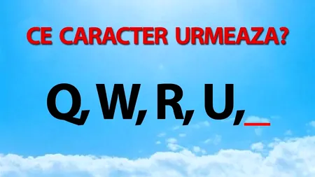 Testul IQ exclusiv pentru genii | Ce caracter urmează în această serie: Q, W, R, U?