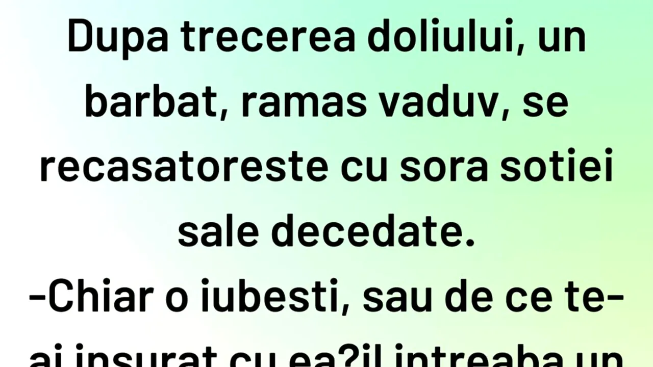 Bancul de duminică | Cumnata și doliul