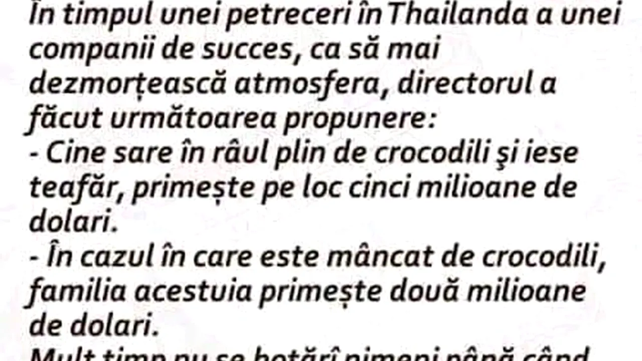 BANCUL ZILEI | Team-building în Thailanda