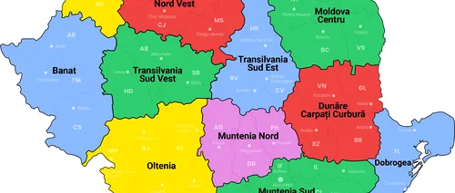 România ar putea fi reorganizată în 12 județe, conform unui proiect de lege. Cum ar putea fi împărțită țara