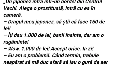 Bancul de luni | Un japonez intră într-un bordel din Centrul Vechi