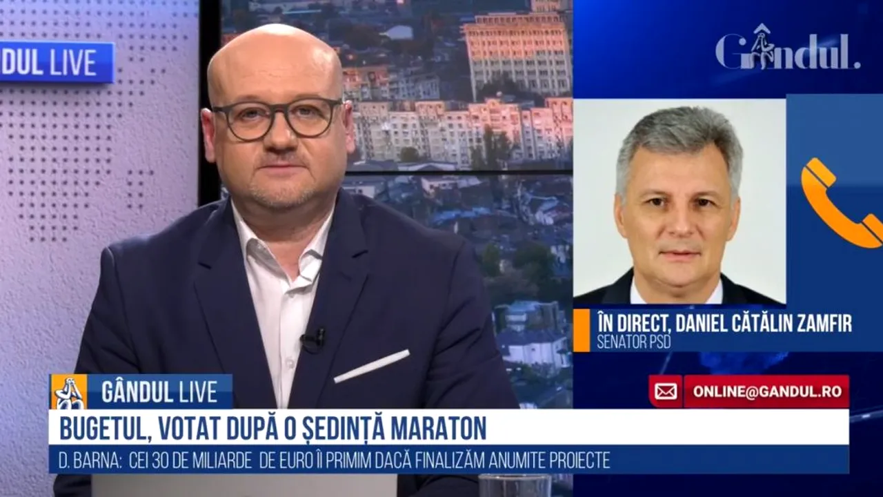 GÂNDUL LIVE. Daniel Zamfir: „Bugetul este antisocial!” Proiectul senatorului PSD: Plata facturilor în lei, pentru toate serviciile
