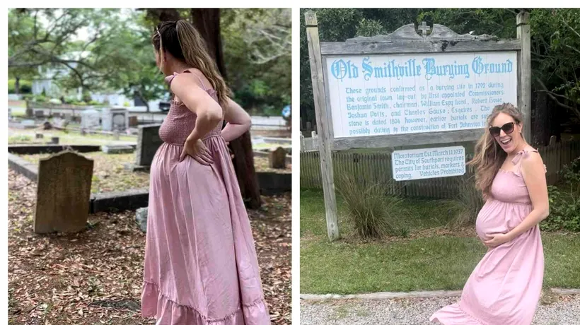 O femeie gravidă și-a ales numele fetiței sale, de pe crucile unui CIMITIR. Deși a fost criticată, ea a dezvăluit ce a ales de pe o piatră funerară