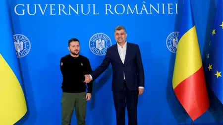 VIDEO | Volodimir Zelenski, întâmpinat de Marcel Ciolacu la Palatul Victoria: „România susține ferm aderarea Ucrainei și a Republicii Moldova la UE”