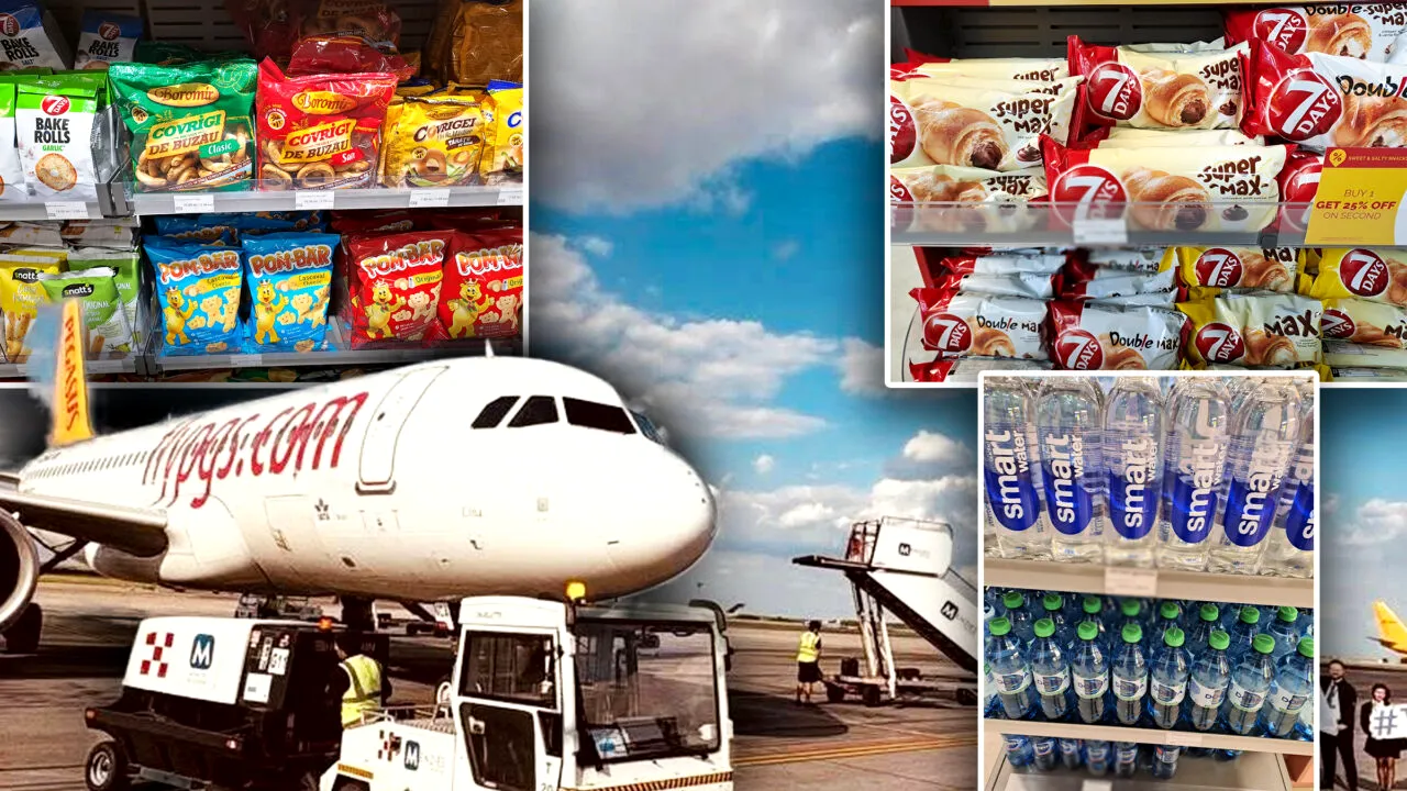 „Banatu-i fruncea”…la prețuri exagerate. Este incredibil cât costă o apă, un croissant sau banalii covrigi sărați pe Aeroportul din Timișoara