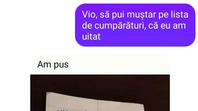 BANCUL nopții | „Vio, să pui muștar pe lista de cumpărături!”