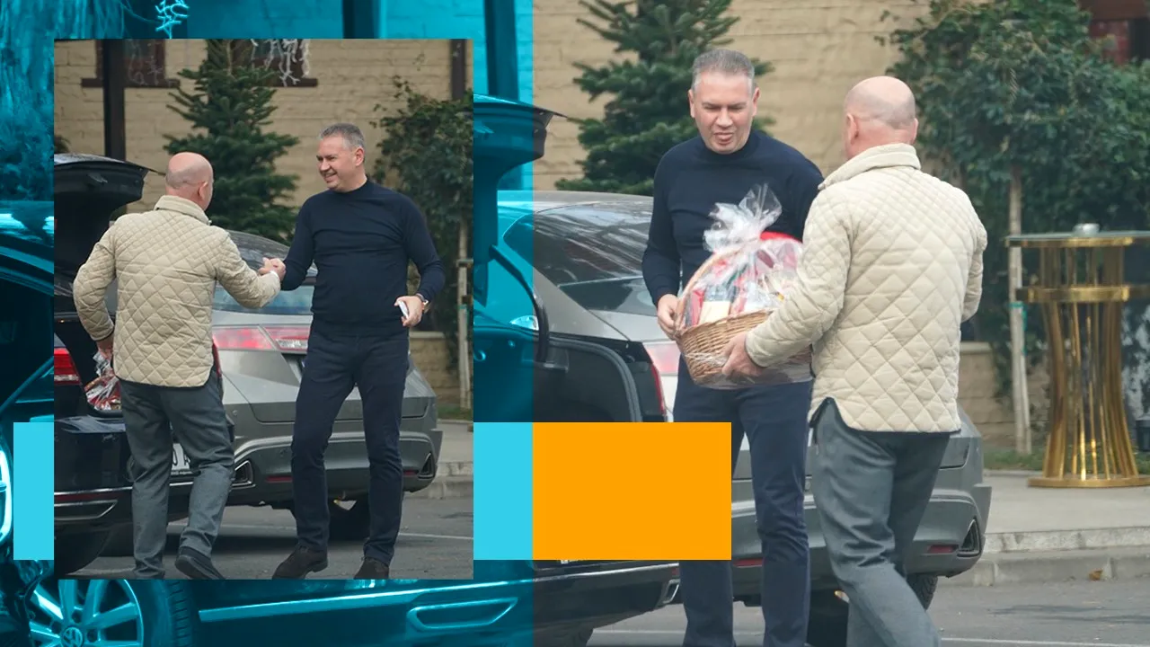 IMAGINI EXCLUSIVE | Întâlnire surprinzătoare între deputatul Ben Oni Ardelean și controversatul vameș Sică Mercedes. Ce i-a oferit acesta, într-o parcare, parlamentarului