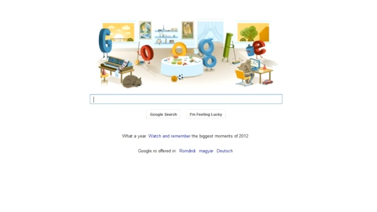 ANUL NOU: GOOGLE DOODLE - imaginea de după petrecerea de Revelion