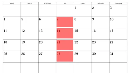 TEST IQ | Câte zile de joi pot fi în același an calendaristic? Care este numărul maxim?