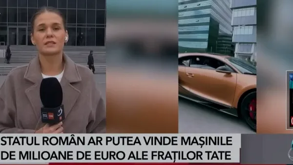 Mașinile de LUX ale fraților Tate ar putea fi vândute de statul român. Valoarea celor 15 vehicule este de peste 10 milioane de euro