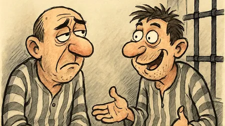 BANCUL ZILEI | Doi proaspăt arestați discută în celulă