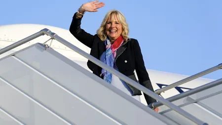 Prima Doamnă a SUA, Jill Biden, s-a întâlnit cu Olena Zelenka, soția președintelui Zelenski în vestul Ucrainei