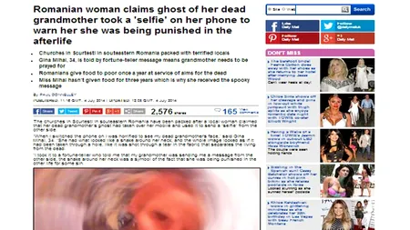 O româncă susține că bunica ei moartă i-a trimis un selfie de pe lumea cealaltă
