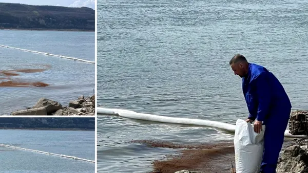 Poluare pe Dunăre la Turnu Măgurele după scufundarea unei nave. Alimentarea cu apă a fost oprită preventiv