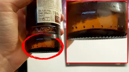 Ce înseamnă umflăturile de pe fundul sticlelor de bere, de fapt. Reprezintă un cod 