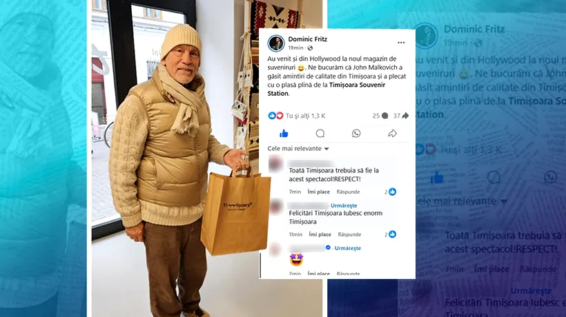 Star de la Hollywood, la shopping în TIMIȘOARA/Dominic FRITZ:  Au venit și din Hollywood la noul magazin de suveniruri