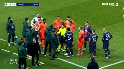 Arbitrul român Sebastian Colțescu a provocat un scandal imens, la meciul PSG - Istanbul Basaksehir din Liga Campionilor, fiind acuzat de rasism. Echipele au ieșit de pe teren (VIDEO)
