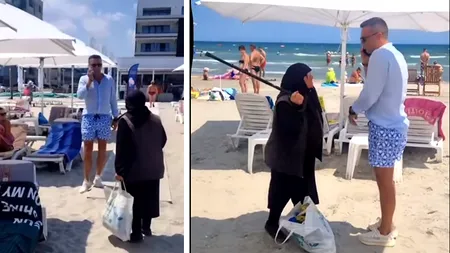 Scandal pe o plajă exclusivistă din Mamaia Nord. Un bărbat de 40 de ani, atacat cu o bâtă de o BĂTRÂNĂ care cerșea bani turiștilor