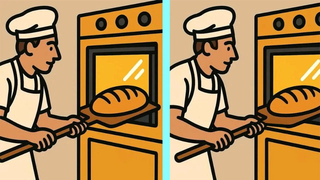 TEST IQ | Depistați toate cele 3 diferențe dintre acești doi brutari. Geniile reușesc în maximum 51 de secunde