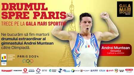 Gimnastul Andrei Muntean, copleșit de emoții după ce a fost premiat la Gala Mari Sportivi ProSport 2023: „Am început să pregătim planul pentru JO”