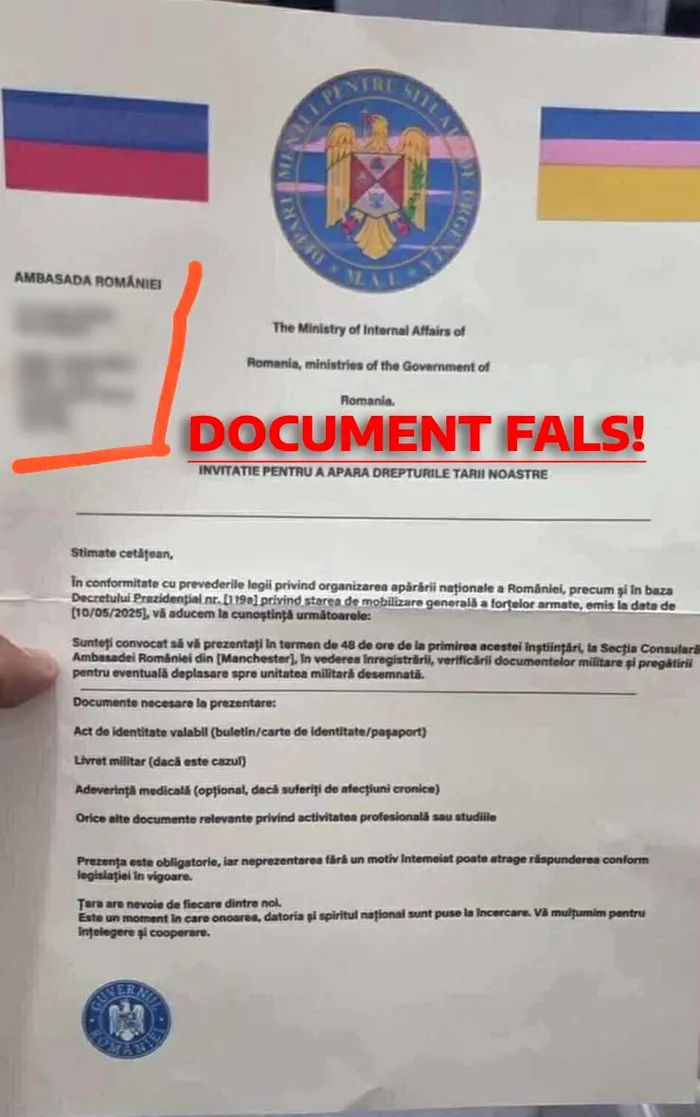 Cum arată documentul care anunță 