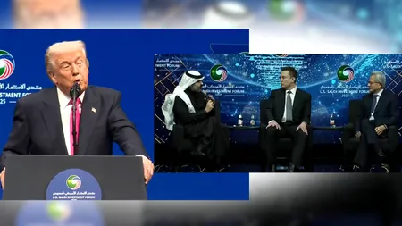 Donald Trump a participat la forumul de investiții SUA-Arabia Saudită, unde Elon Musk și șeful Nvidia au discutat despre viitorul AI