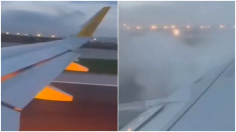 Clipe de GROAZĂ într-un avion care decolat din Barcelona. Motorul aeronavei a luat FOC