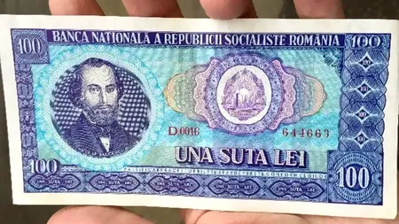 Suma ireală cu care se vinde o bancnotă veche de 100 de lei cu chipul lui Nicoale Bălcescu