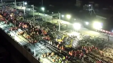 Chinezii au construit o gară în doar nouă ore