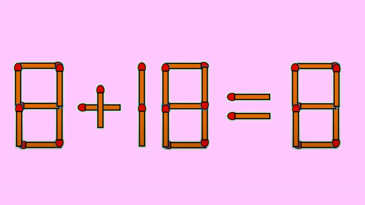 TEST IQ exclusiv pentru genii | Corectați 8 + 18 = 8, mutând un singur chibrit