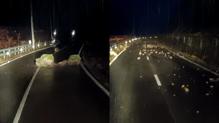 Atenție, șoferi. Cad pietre și blocuri de stâncă pe Clisura Dunării și în Defileul Jiului