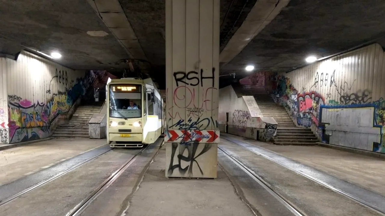 STB și Primăria Capitalei au demarat lucrările la realizarea stației de tramvai din Pasajul Victoria