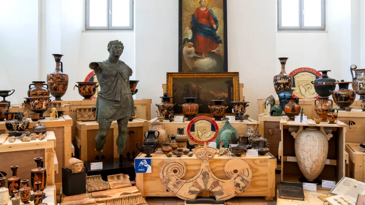 SUA restituie Italiei și Libiei artefacte istorice furate de traficanți. Unele datează de 2500 ani