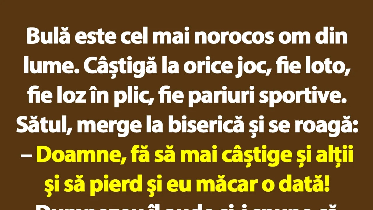 BANC | Norocul lui Bulă