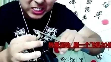 Un bărbat de 35 de ani a murit în timp ce mânca, live pe internet, șopârle gecko, viermi și miriapode