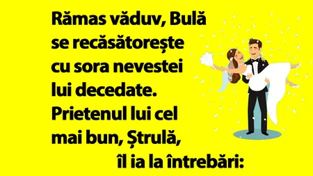 BANC | Rămas văduv, Bulă se recăsătorește cu sora nevestei lui decedate