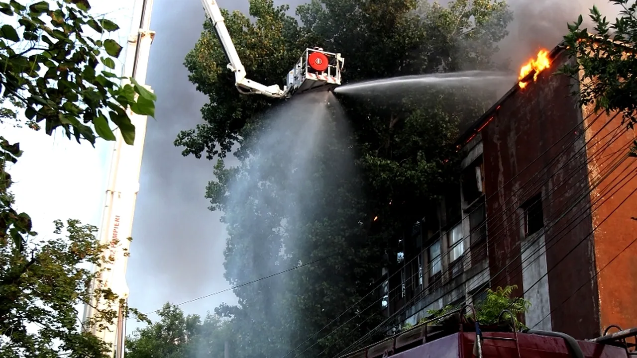 Incendiu la fosta fabrică de bere Ursus din Cluj-Napoca