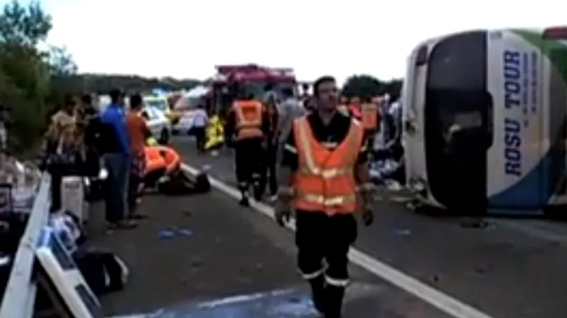 MAE: Autocarul răsturnat în Franța venea de la Madrid în România